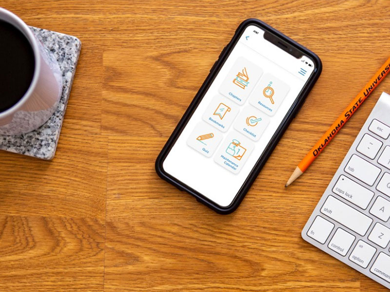 OSU app displayed on a mobile phone OSU app displayed on a mobile phone
