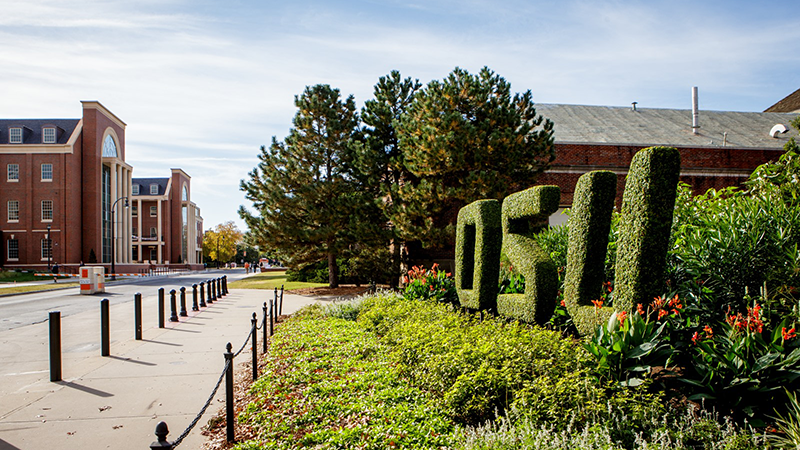 OSU campus topiary