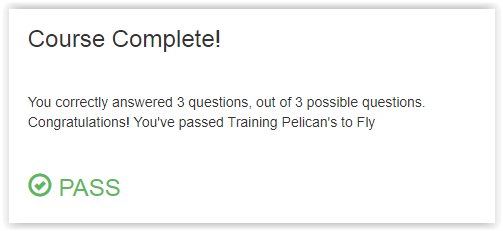 completed training course completed training course